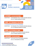 ALSH  petites vacances 2026-2027